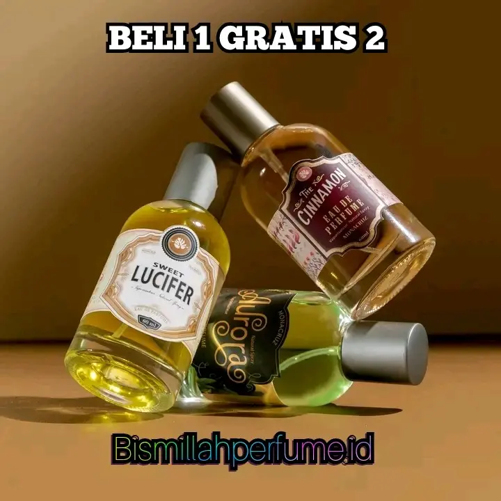 BELI 1 GRATIS 2 PARFUM ORIGINAL Eau de Parfum 35 ML - Parfum Sweet Lucifer Cinnamon Aurora Wangi Pria Lemon Saffron Box Perfume