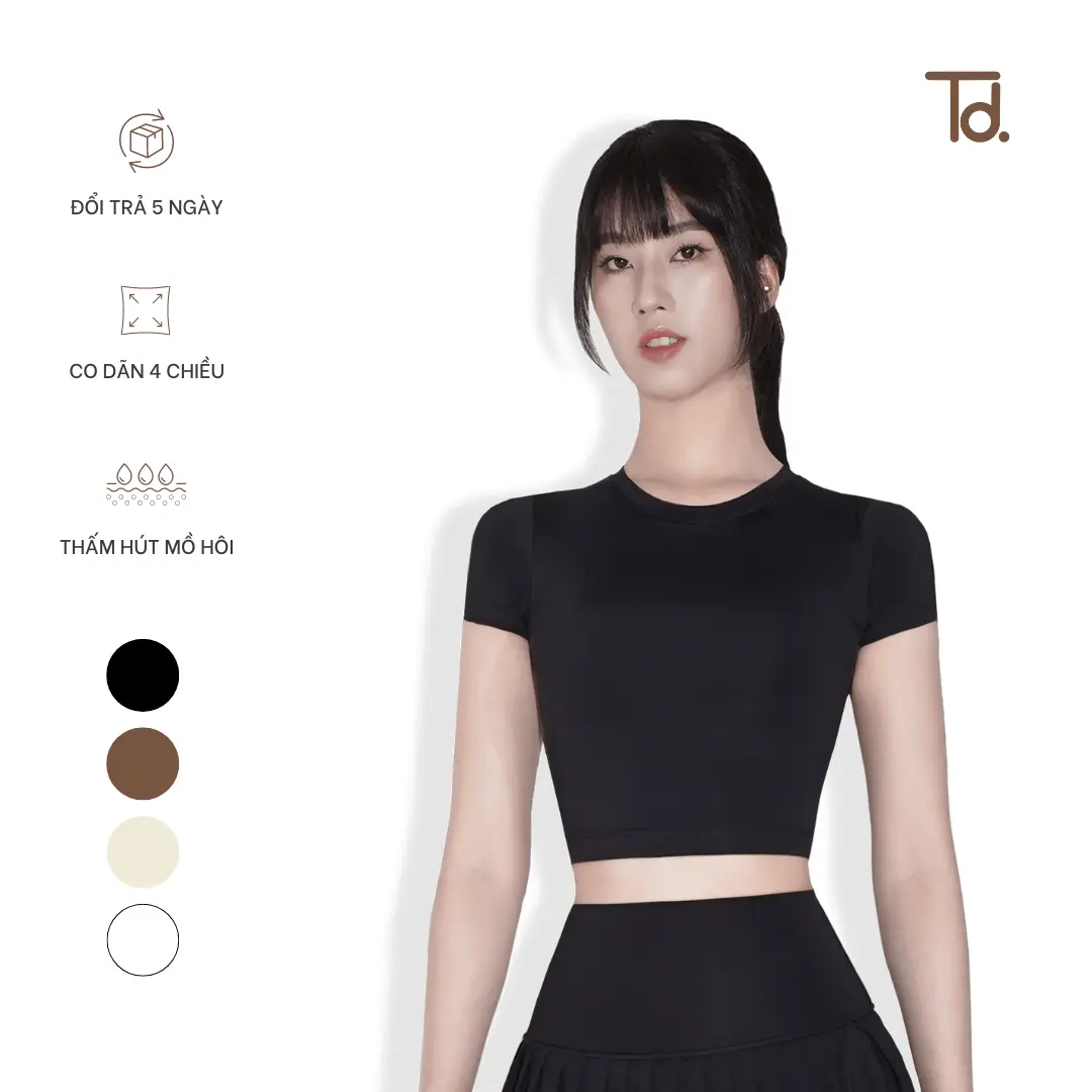 Áo thể thao tay ngắn tay VITAenergy - Studio Tamarind - Mềm mịn, thoáng khí, co giãn tốt - Sport Top Tập Gym - Tập Aerobic, Tập Thể Dục workout Yoga