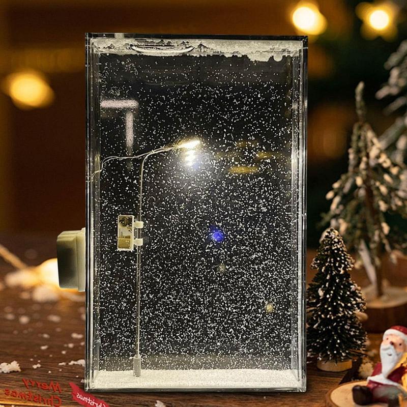 Product Introduction of Snowy Night Street Lamp Design DIY Night Light, Battery Powered Desktop Decor for Birthday & Christmas, Ideal Gift for Girlfriends & Boyfriends 15