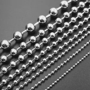 Kalung Titanium Biji Lada Cocok Untuk Cowok Dan Wanita / Kalung Stenlisstell Merica Anti Karat / Rantai Kalung Biji Lada Silver Murah / Fashion Kekinian Liontin Monel Stainless