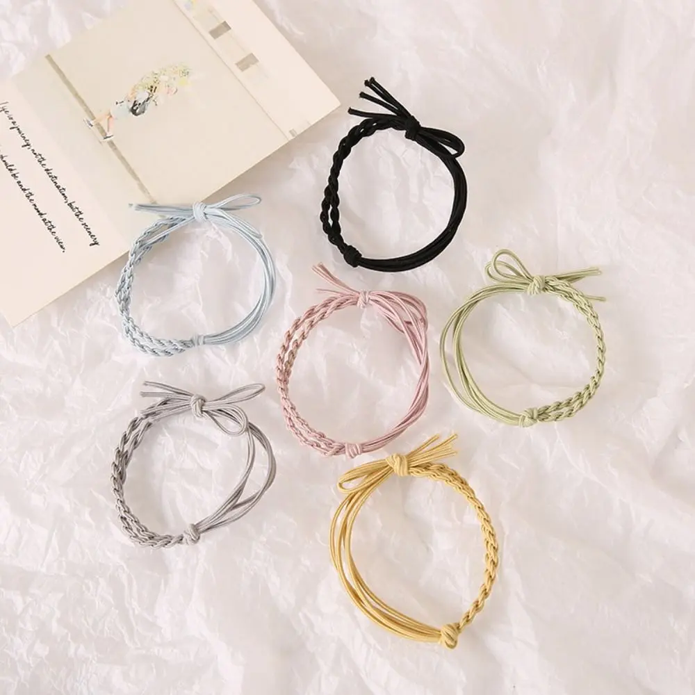 Dây Buộc Tóc Dệt Tay Thời Trang, Có Nơ, Độ Đàn Hồi Cao, Băng Đô Tóc, Phụ Kiện Tóc, Dành Cho Nữ