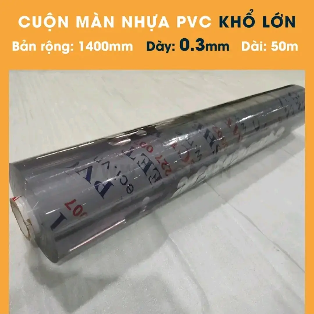 Tấm nhựa PVC dày 0,3mm làm vách ngăn, trải giường Spa, trải bàn chống thấm ...