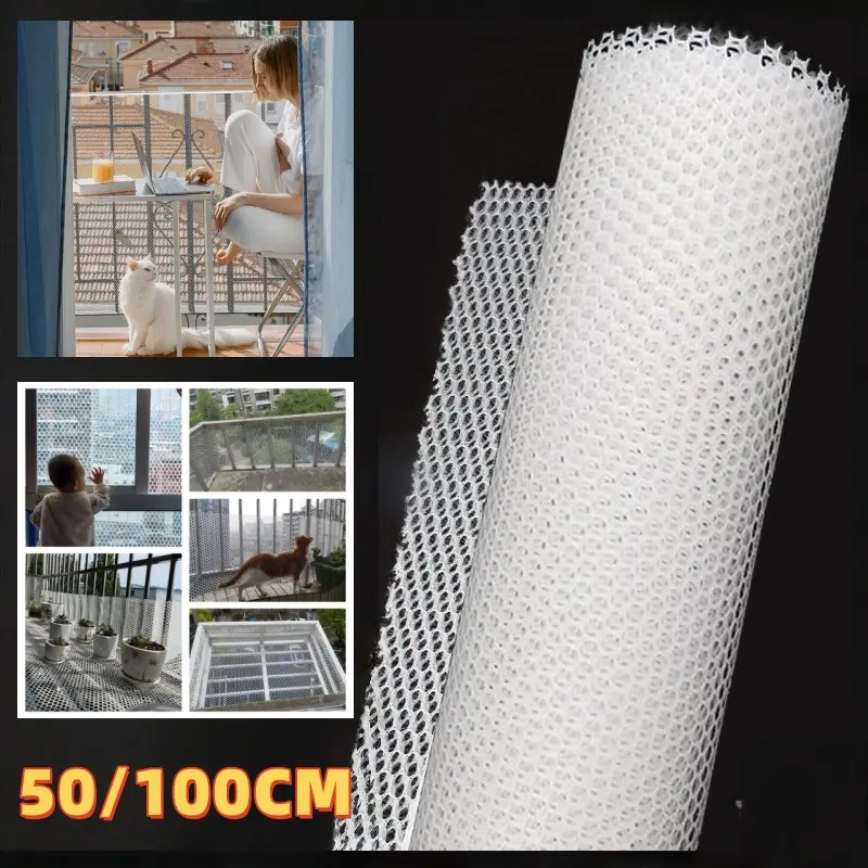 50/100CM Kawat Jaring Plastik HDPE Bentuk HEXAGONAL Per / Safety Pets Net / Baby Plastic Safety Net/Jaring Pelindung Taman / Balkon Anti Jaring Jatuh Gate