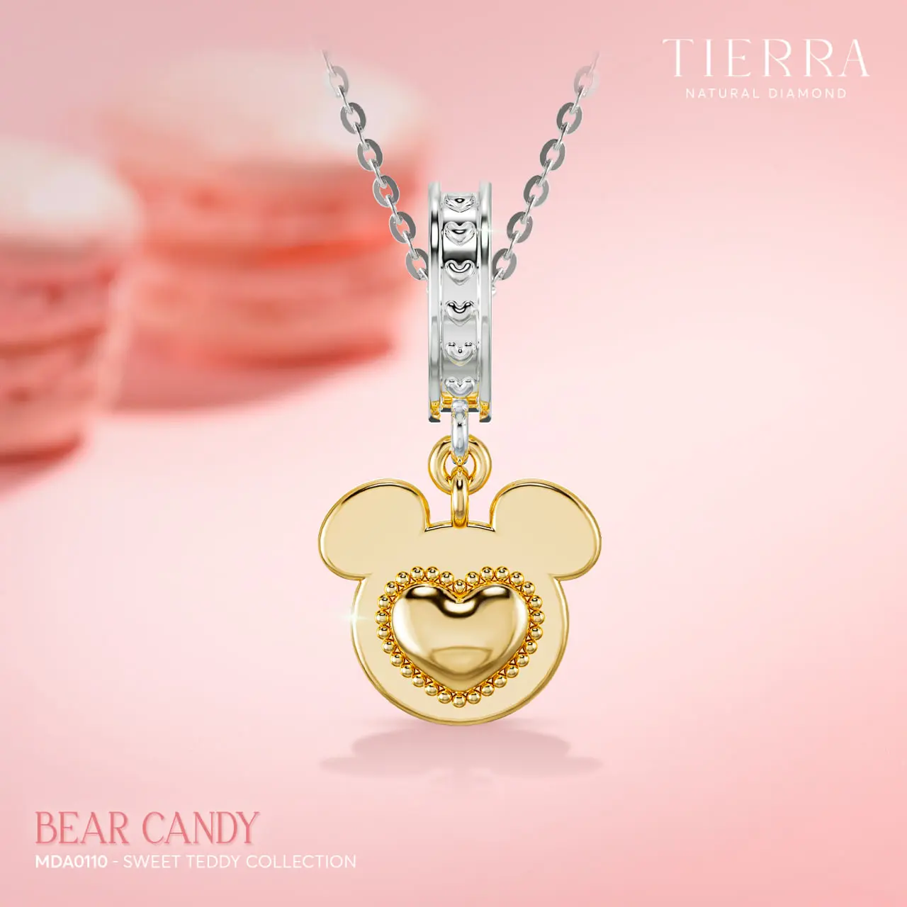 Mặt dây chuyền TIERRA Bear Candy MDA0110 vàng 10k vàng vàng