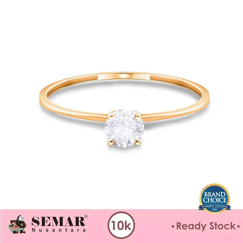 Cincin Emas Solitaire Anada Gold 10K Semar Nusantara 1