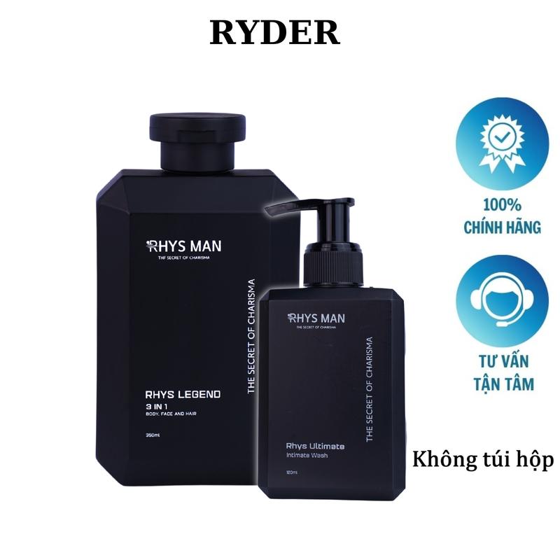 Combo Sữa tắm gội nam 3in1 350ml & Dung dịch vệ sinh nam 120ml RHYS MAN