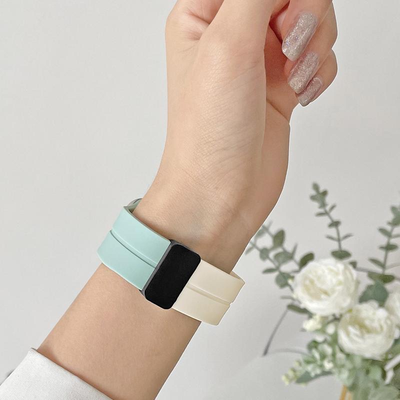 Product Introduction of Silicone Wristband for IWatch Series 9 8 49mm Ultra 2 3 45mm 44mm 42mm 40mm 38mm 41mm Replacement Strap Corre Magnetic Bracelet for 7 6 5 SE 4 3 2 iwatch Band 17