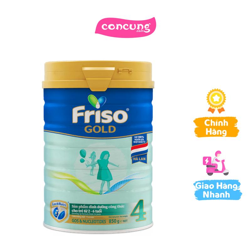 Sữa Friso Gold 4 cho bé từ 2 - 6 tuổi 850g