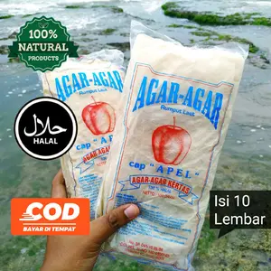 Agar Agar Kertas Cap Apel Asli Rumput Laut