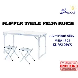 SURIA MAKASSAR | MEJA LIPAT MULTIFUNGSI MEJA KOPER OUTDOOR1 DAPAT 2 KURSI