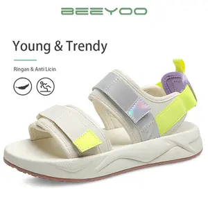 Beeyoo Sendal Wanita Wedges  Sandal Tali Casual Fashion Outdoor Karet WT107