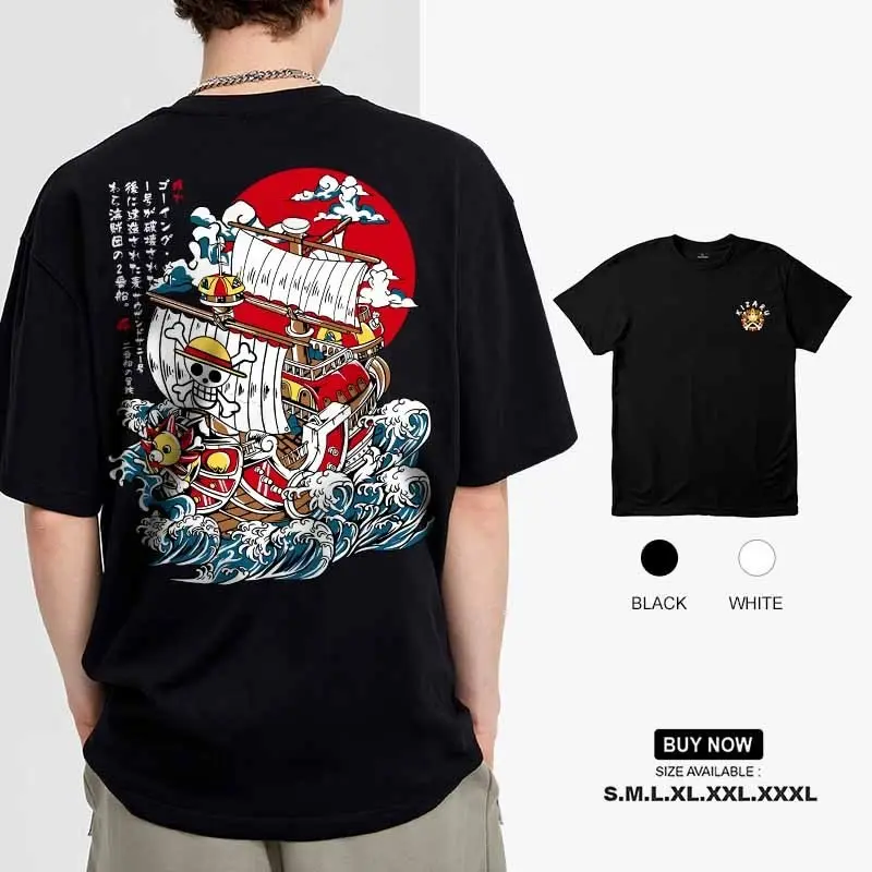 Madface ONE PIECE T-shirt  Novelty Anime Printed baju Casual Graphic Tee Fashion cotton Clothes 1