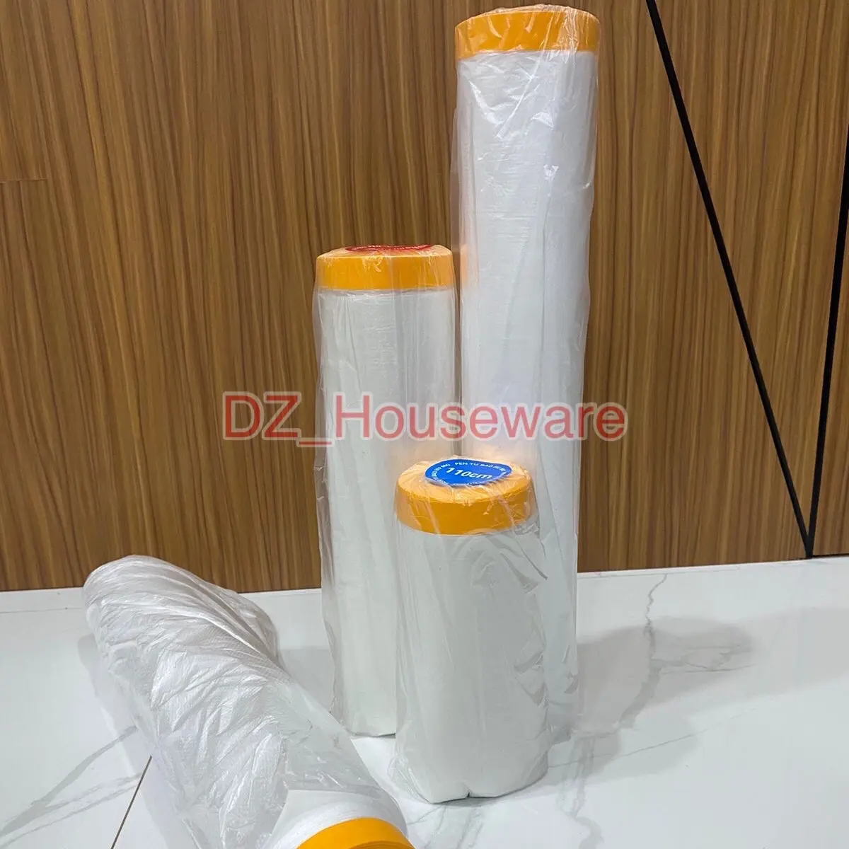 Plastik Pelindung Debu Renovasi / Covering Film Masking Tape / Plastik Debu / Cover Plastik / Plastik Pelindung Debu / Plastik Serbaguna Penutup Furniture