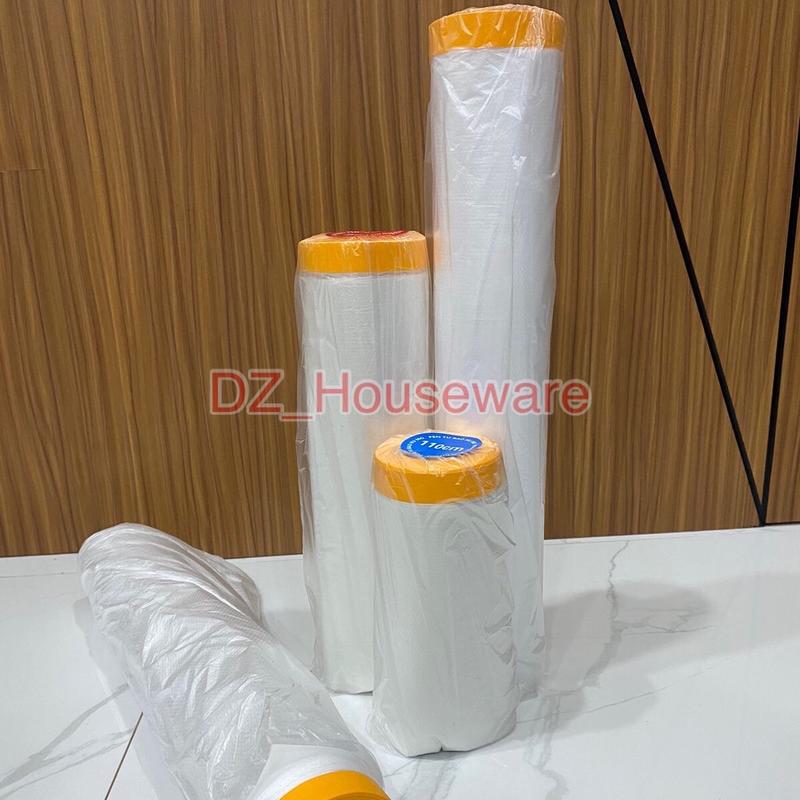Plastik Pelindung Debu Renovasi / Covering Film Masking Tape / Plastik Debu / Cover Plastik / Plastik Pelindung Debu / Plastik Serbaguna Penutup Furniture 1