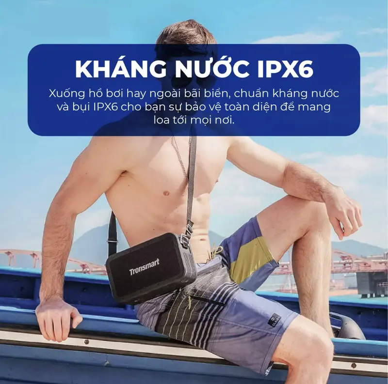 Loa Bluetooth 5.0 di động ngoài trời Tronsmart Force Max 80W, Âm thanh ba tần số, 2.2 kênh, TWS, Hiệu ứng EQ ba âm trầm, Thời gian phát tối đa 13 giờ, IPX6, Powerbank tích hợp - Bảo hành chính hãng 12 tháng Củ Loa Nghe Nhạc 6