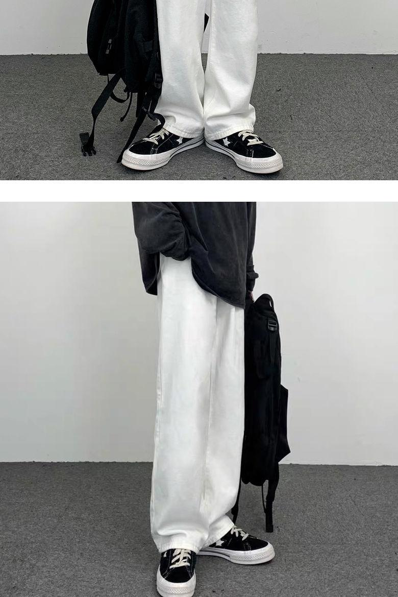 Product Introduction of Quần Dài Denim, Phong Cách Mỹ Mới, Thời Trang Đường Phố Cao Cấp Ins, Dễ Phối Đồ Dáng Rộng Vừa Vặn, Cắt Thẳng, Ống Rộng, Quần Thường Ngày Thích Hợp Cho Nam Và Nữ 5