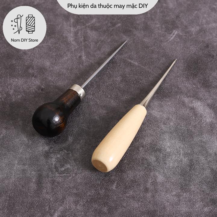 Cây Dùi Lỗ Móc May Cán Gỗ Cao Cấp Dụng Cụ Sửa Làm Đồ Da Túi Xách Giày Dép Thủ Bóp Ví Công Handmade DIY