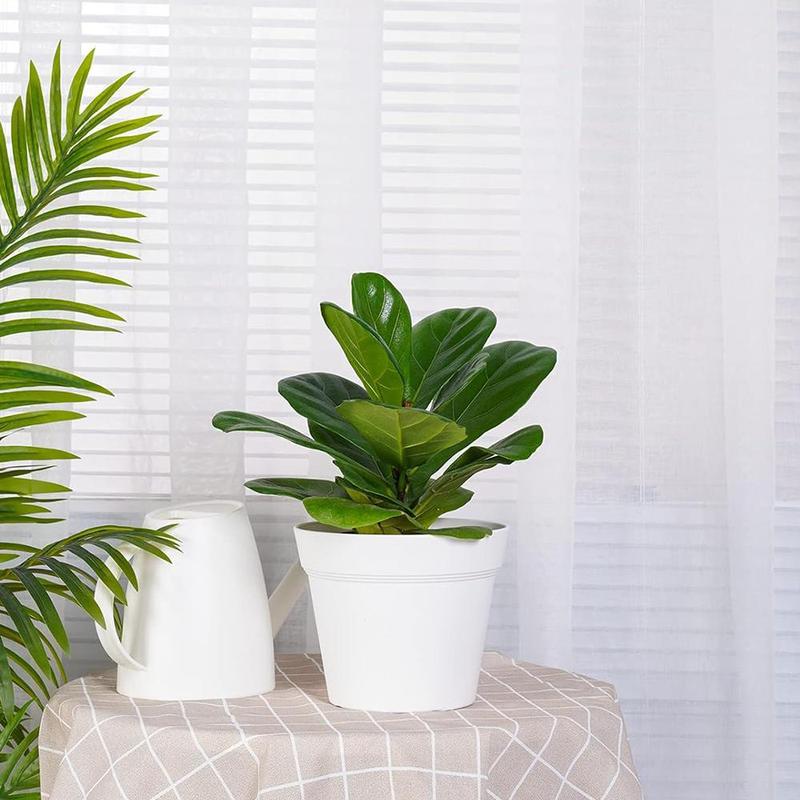 Product Introduction of 7 Inch Plastic Plant Pot with Drainage Hole & Tray, Plant Pot for Home Garden Flowers Succulents, Universal Garden Supplies 8