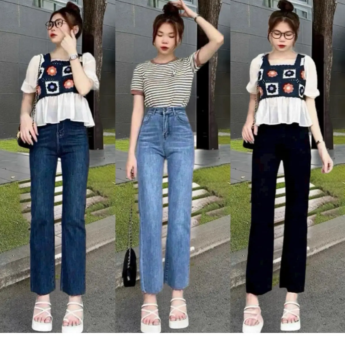 Quần Beggy Jean nữ cao cấp mẫu mới fom ống đứng thời trang -quần beggy nữ chất jean Women Pants