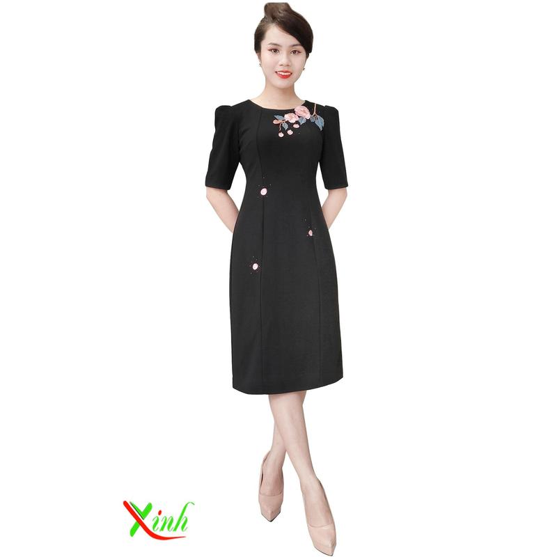 Đầm Suông Tay Lỡ  Kết Hoa Cao Cấp DL912-913 Nữ Dress 7