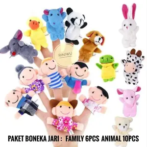 Boneka Jari FAMILY 6pcs / Boneka Jari ANIMAL 10pcs
