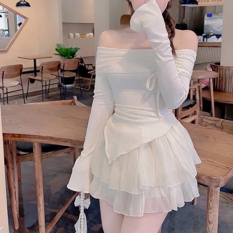CHÂN VÁY TƠ 2 tầng dáng xoè màu trơn lưng chun co giãn xinh xắn