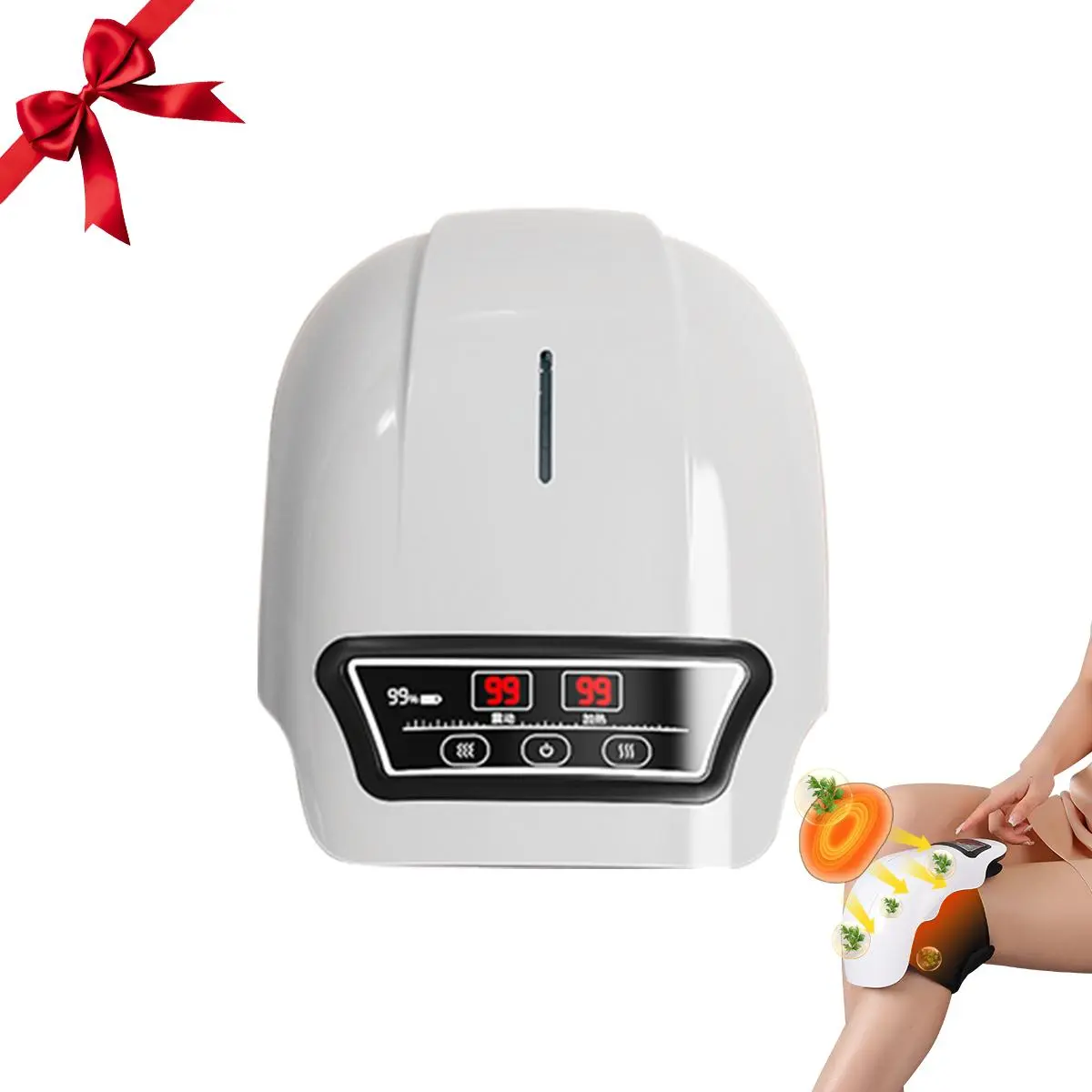 Wireless Knee Massager, Multifunctional Cordless Warm Heating Massager, Portable Massage Tool For Shoulder, Calf, Elbow Joint