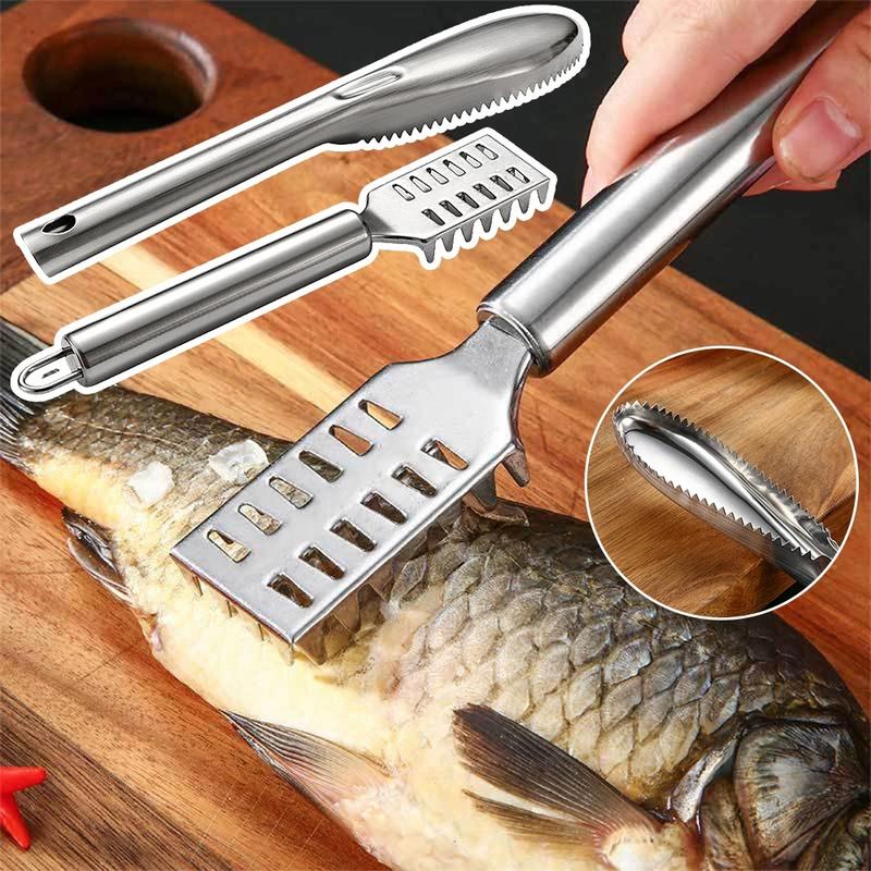 1Pc Stainless Steel Handheld Round Square Head Fish Scale Cutter ...
