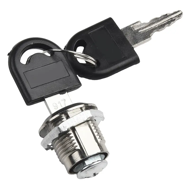 Khóa Cam, HED, Khóa An Ninh, Phù Hợp Với Kích Thước Cửa Từ 16-30Mm, Hộp Bưu Điện, Tủ Chìa Khóa Đồ Nội Thất, Tặng Kèm 2 Chìa Khóa 4