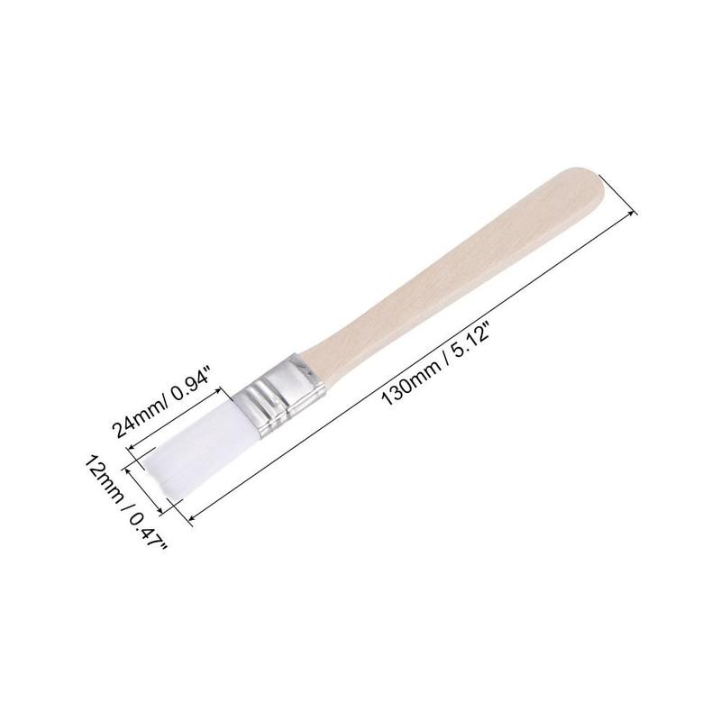 Product Introduction of nidob 1/12Pcs Furniture 0.5 inch Paint Brush Nylon Painting Tool Wood Handle Wall 11