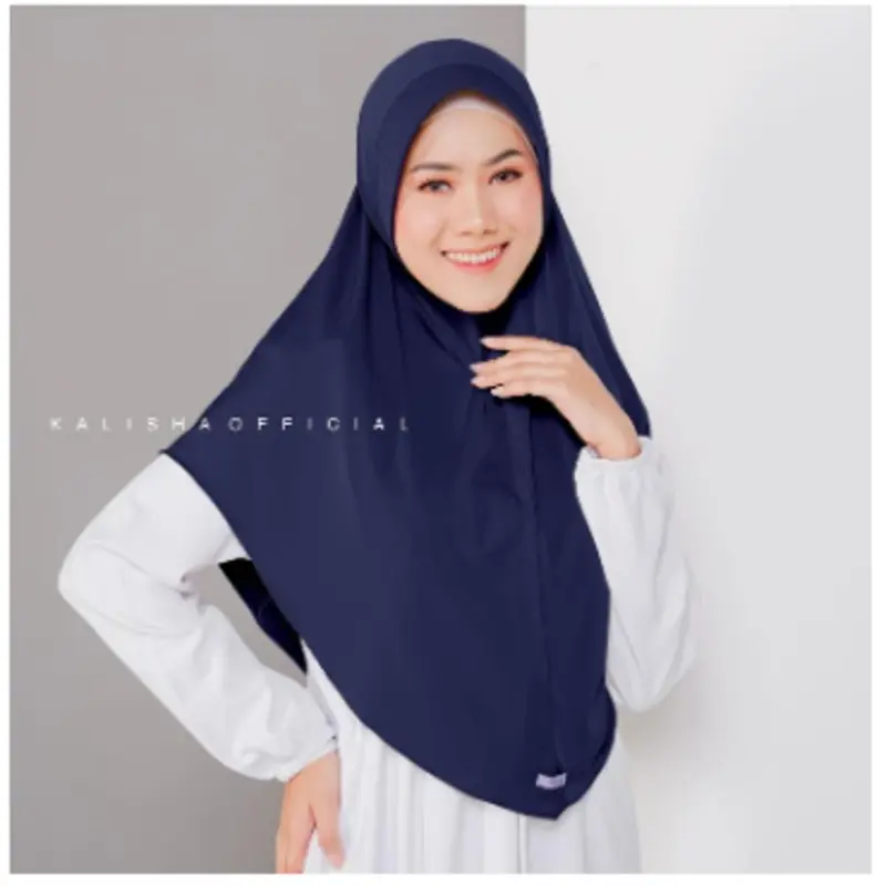 Kerudung Khimar Hijab Instan Jersey  Adem Polos Pet Tazkia Standar Cantik Panjang Simple Jilbab Muslim Daily Syari Wanita Terbaru 5