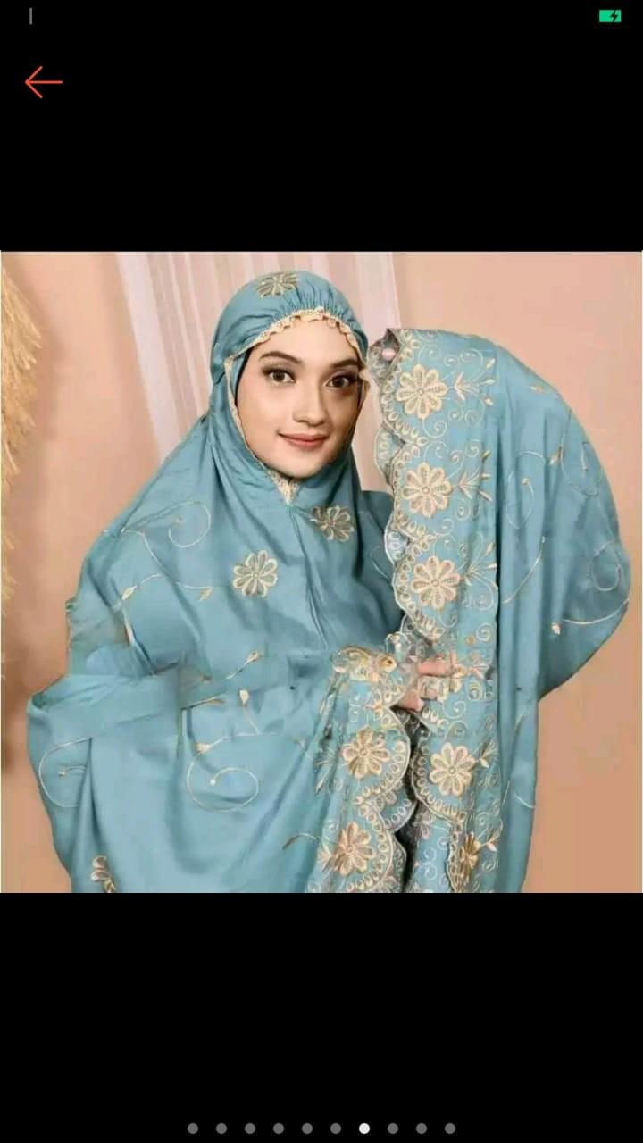 Product Introduction of Mukena Dewasa Khadijah Motif Siti Hamidah Katun Micro Premium Jumbo Atasan Muslim Tie Bawahan 4