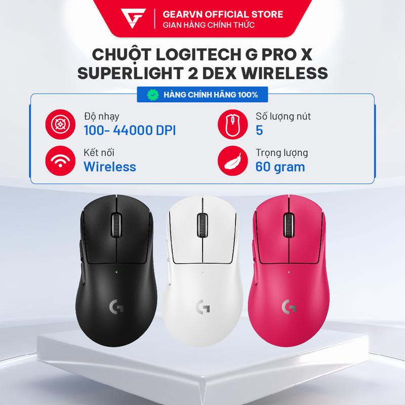 Chuột Logitech G Pro X Superlight 2 Dex Wireless Black Pink White