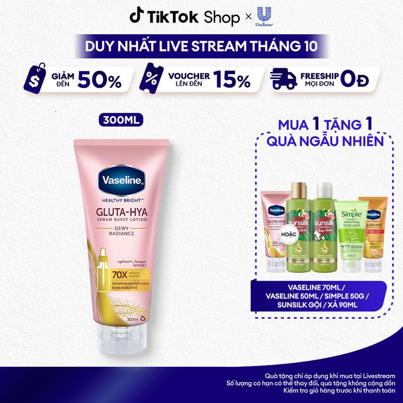 Sữa Dưỡng Da Body Ban Đêm Vaseline Gluta-Hya Hỗ Trợ Dưỡng Da Chuyên Sâu Nữ 330ML [1]