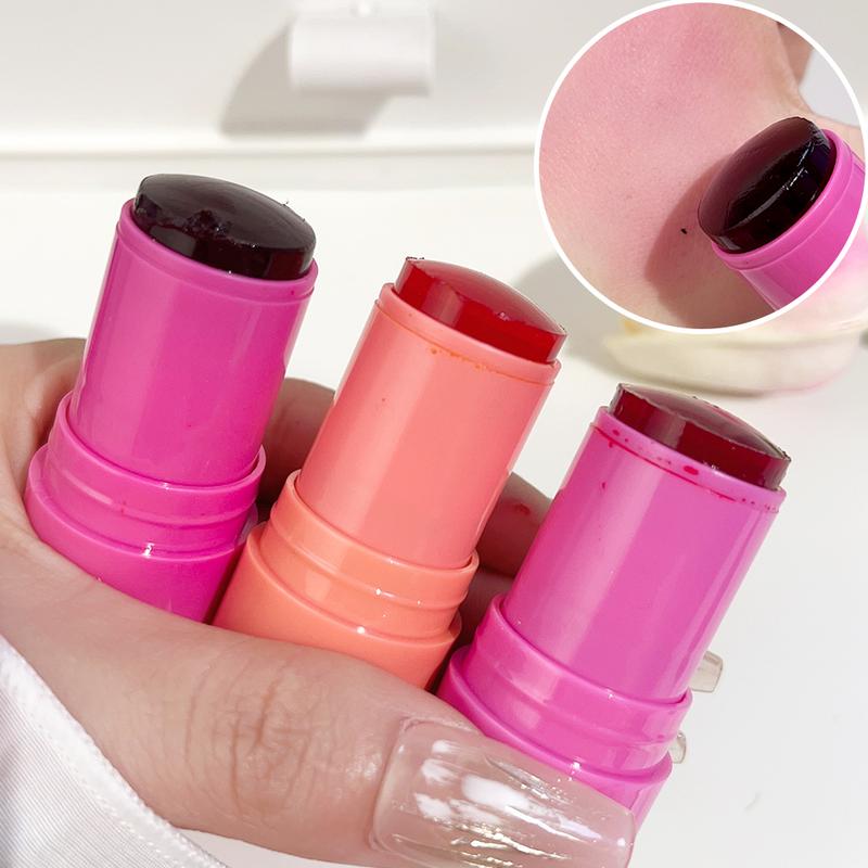 Product Introduction of 4 Colors Jelly Blush Stick Long Lasting Multi-use Cheek Lip Moisturizing Blusher Brightening Skin Makeup Cosmetics 36