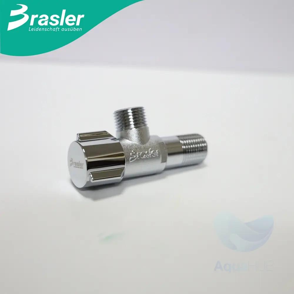 Van Chia Nước Đóng Mở Xoáy - Tiện Lắp Đặt Nối Vòi Dài, Vòi Sen, Ren 1/2 Tiêu Chuẩn - Brasler VAG01 SL