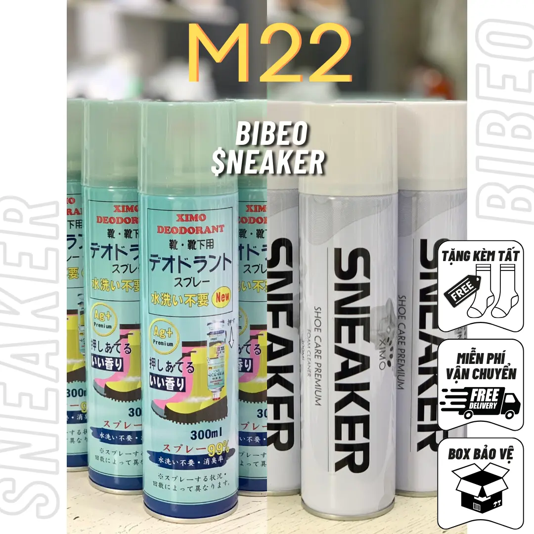 M22 Bình Xịt Vệ Sinh Giày Sneaker Và Bình Xịt Thơm Khử Mùi Giày Sneaker