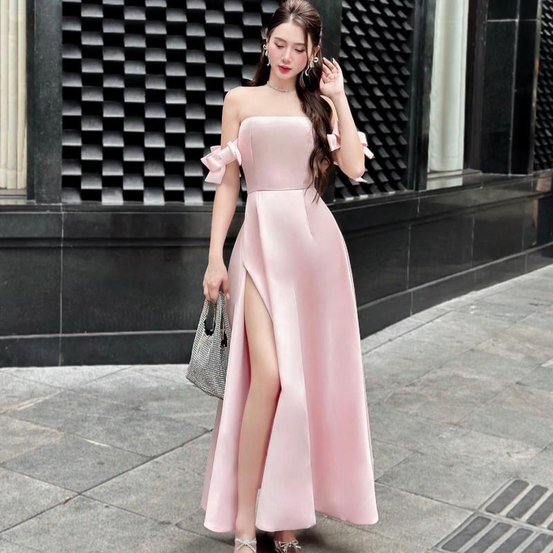 ĐẦM TAPTA HỒNG ĐI TIỆC ĐẦM ĐI ĂN CƯỚI ĐẦM XOÈ ĐI TIỆC ĐẦM XINH ĐẦM VÁY ĐI CHƠI Nữ Nhung