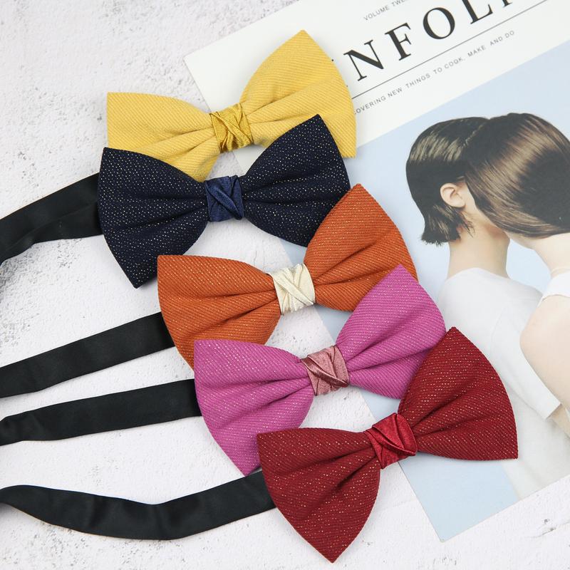 Product Introduction of 6 * 12cm Men's and Women's Casual Shirt Solid Color Maroon Orange White Orange Pink Black Wedding Gift Groom Girl Business Trendy Bow Tie 11