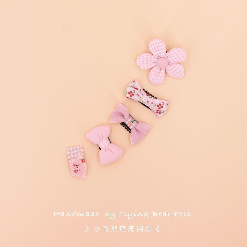 Product Introduction of Cat Headdress Small Hairclip Ornament Bow Cute Little Clip Dog/Cat Pet Hairpin BB Clip Decorations 9