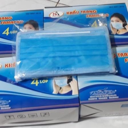 Combo 5 Hộp Mõi Hộp 50 cái khẩu trang y tế 4 lớp kháng khuẩn chống bụi MÀU XANH