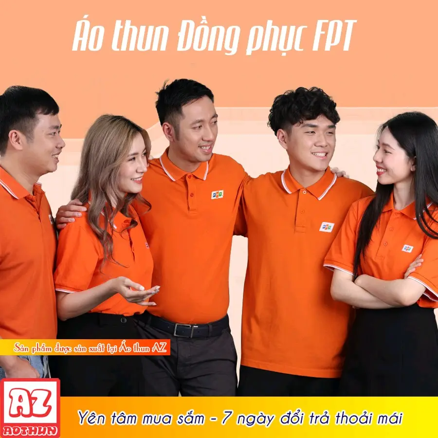 ÁO POLO ĐỒNG PHỤC FPT HÀNG DÀY DẶN THOẢI MÁI