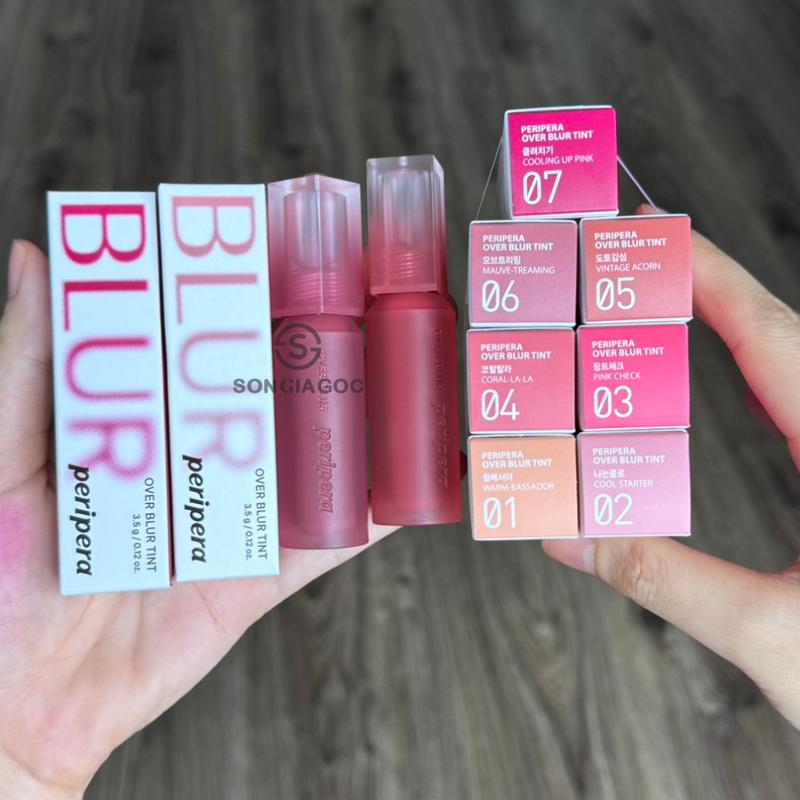 Son Peripera Over Blur tint đầy đủ mã màu