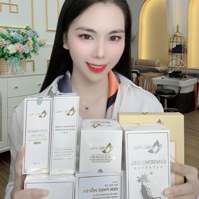 Bộ dưỡng 7 món collagen thiên nhiên Mộc Nhân , dưỡng trắng mờ sạm nám tàn nhang , serrum tế bào gốc , kem ngày chống nắng luxury, kem collagen dưỡng , kem phục hồi , sữa rửa mặt thiên nhiên, bột đắp rửa mặt thảo dược