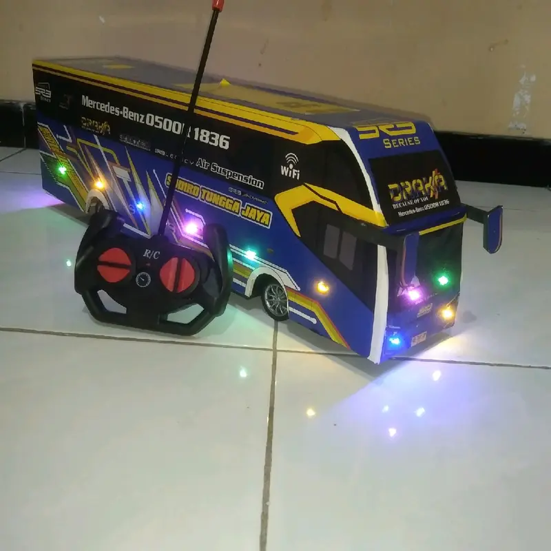 Miniatur bus telolet Basuri  DRAKA Lampu Toy 0