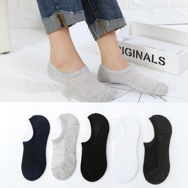 Combo 10 đôi Tất vớ lười nam nữ tất vớ cổ ngắn công sở chất cotton thoáng khí chống hôi chân Menswear Màu Đen