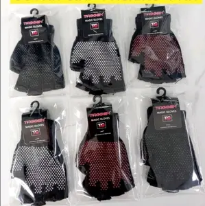 Lusinan 12 pasang sarung tangan Anti slip pendek dewasa Rajut Gloves