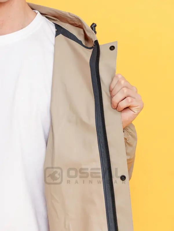 Jas Hujan OSEAL Full Seal Raincoat Mantel Pria Wanita Dewasa Aura Series Cream 7