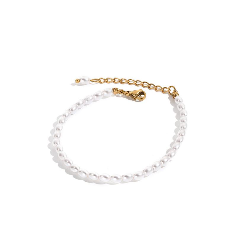 Product Introduction of Ins Bracelet Women's Simple Special-Interest Design High-Grade Beaded Bracelet Titanium Steel Ornament Bracelet 15