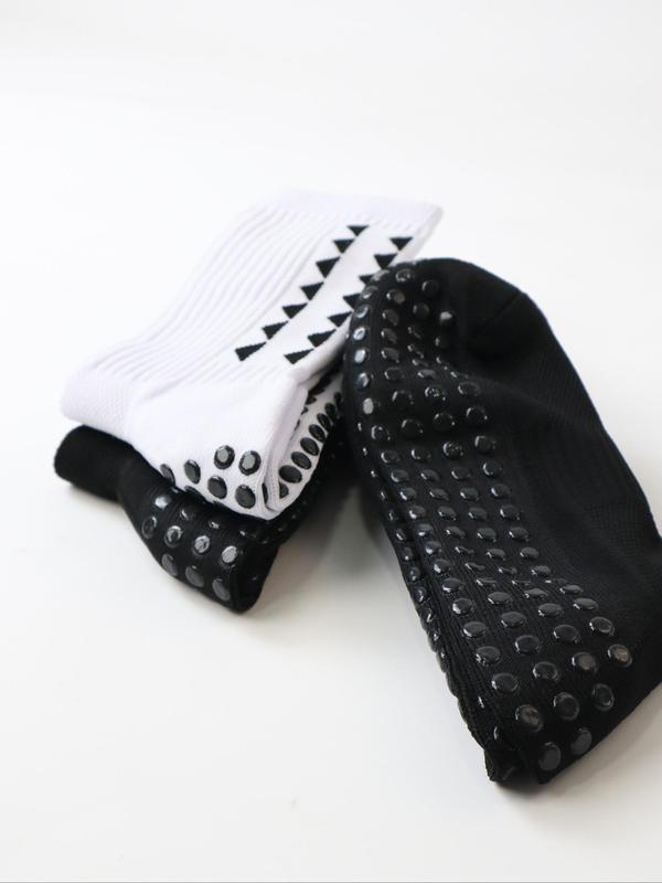 Men's Geometric Pattern Crew Socks, Casual Comfy Breathable Non-slip Socks for Football Basketball Running, Fashion Men Socks 5